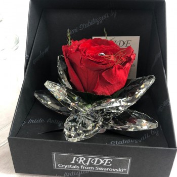Rose éternelle avec Cristal SWAROVSKI - Atelier Floral et Fleurs d'Enimie